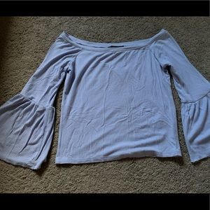 Light Blue Off Shoulder Top